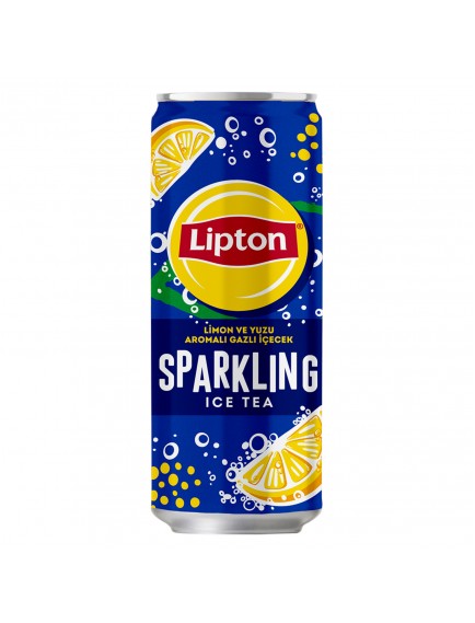 Lipton Ice Tea Sparkling Lemon Yuzu Can 330 Ml