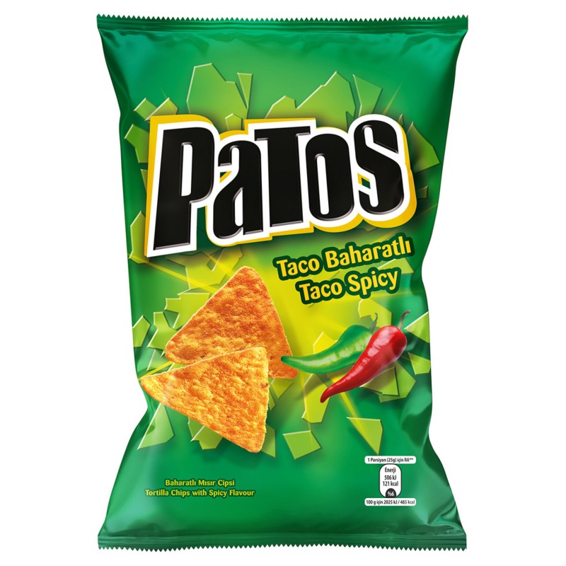 Patos Taco Baharatlı Mısır Cipsi 195 G