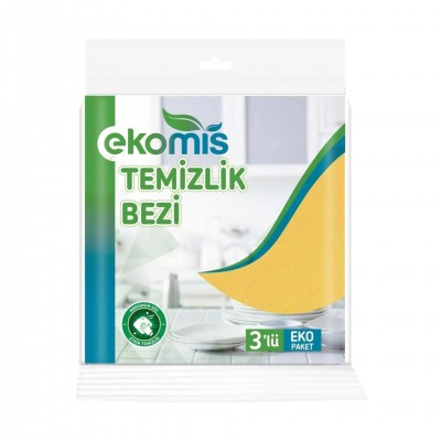 Ekomis 3'lü 34x35 cm Temizlik Bezi
