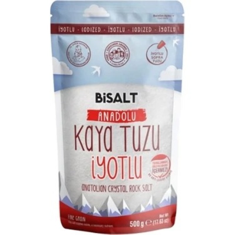 Bisalt Anadolu Kaya Tuzu İyotlu 500 G