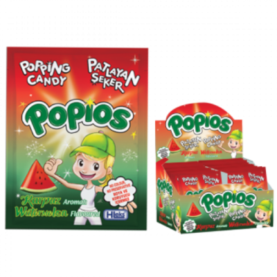 Hleks Popios Candy Karpuz Aromalı Patlayan Şeker 4 G