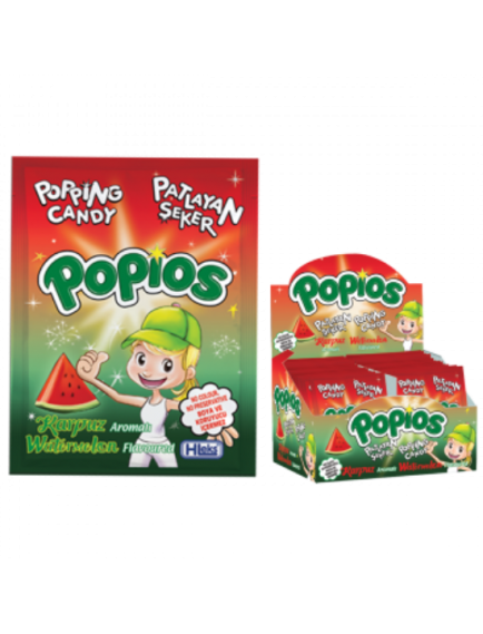 Hleks Popios Candy Karpuz Aromalı Patlayan Şeker 4 G