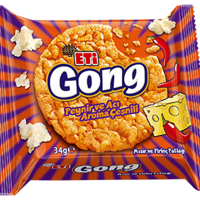 Eti Gong Peynir ve Acı Aroma Çeşnili Pirinç Patlağı 34 G