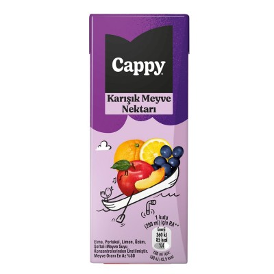Cappy Karışık Meyve Nektarı Karton Kutu 200 ML
