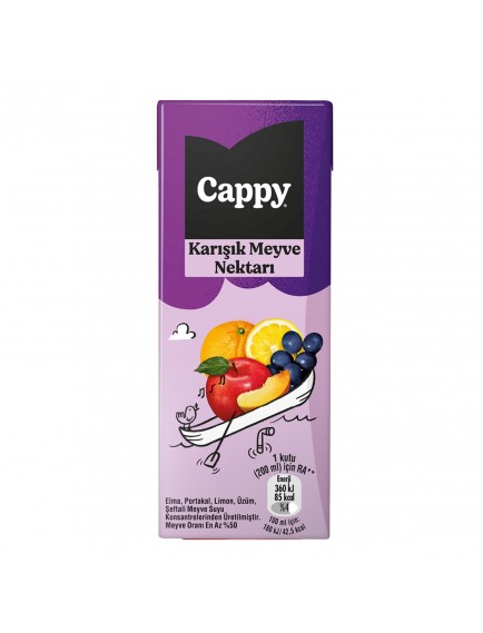 Cappy Karışık Meyve Nektarı Karton Kutu 200 ML
