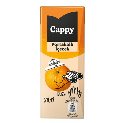 Cappy Portakallı İçecek Karton Kutu 200 ML
