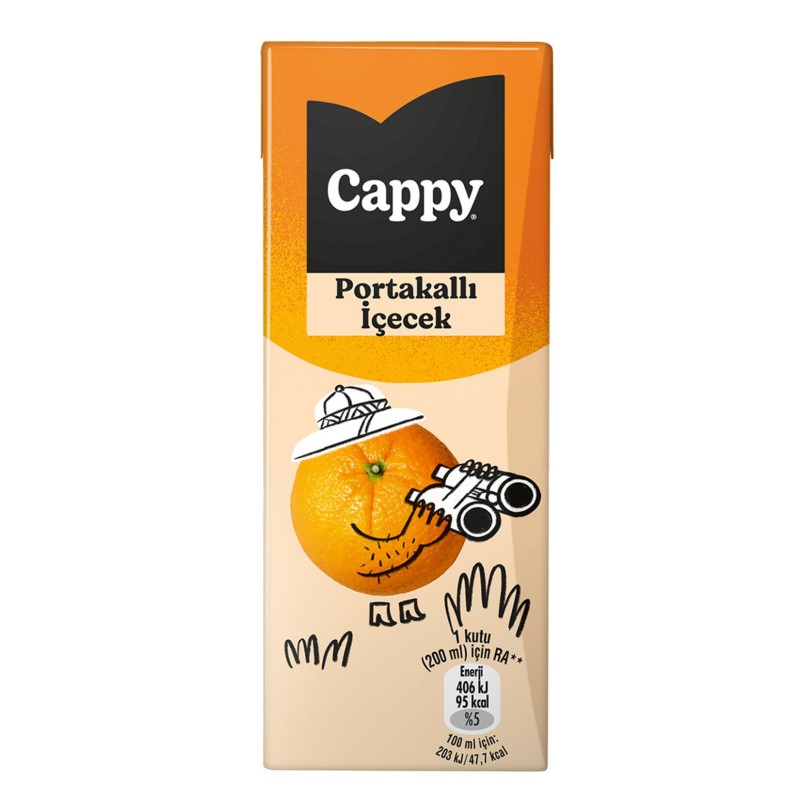Cappy Portakallı İçecek Karton Kutu 200 ML