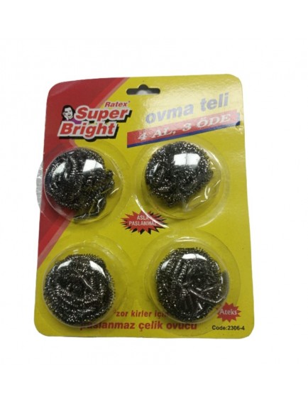 Ateks 4'lü Kartlı Vakum Bulaşık Teli