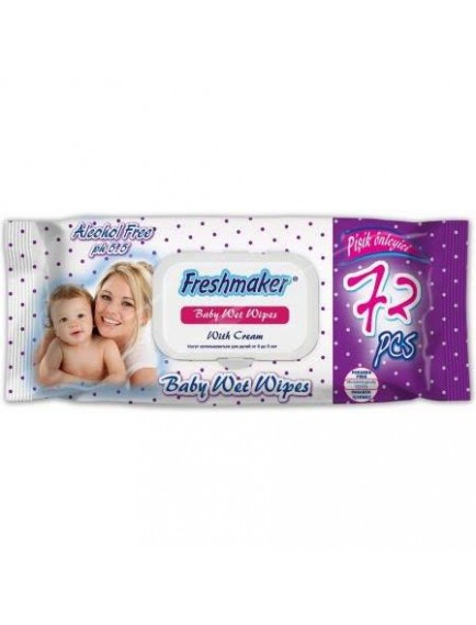 Freshmaker Baby Wet Wipes Islak Mendil 72'li 
